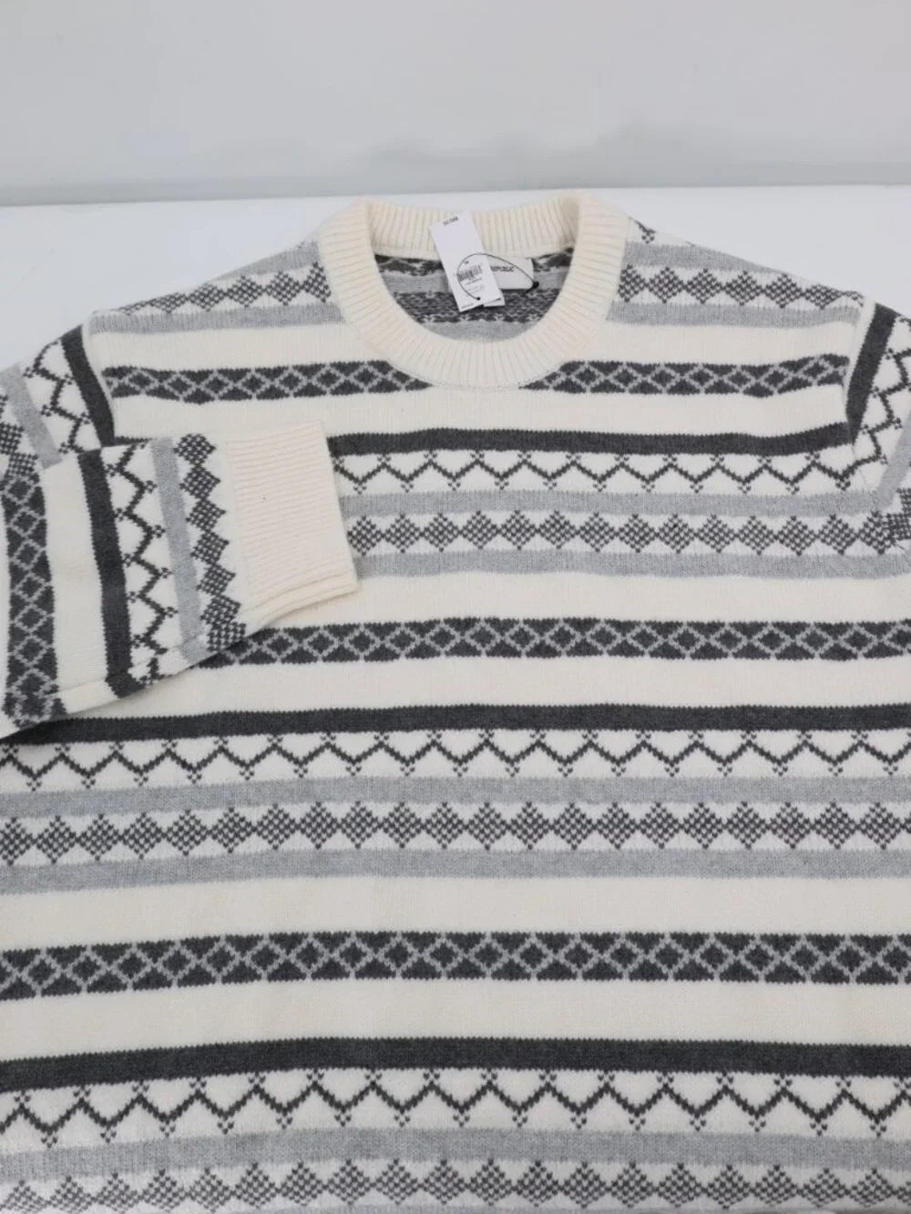 NWT Banana Republic Sweater Mens XL Fair Isle Knit Pullover cotton wool blend